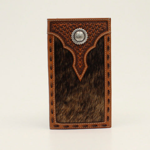 Ariat Basket Weave Hair On Rodeo Wallet