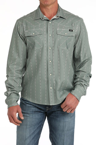 Cinch Men's Arenaflex Olive Camp Shirt