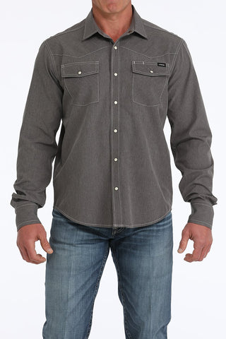 Cinch Men's Charcoal Arenaflex Camp Shirt