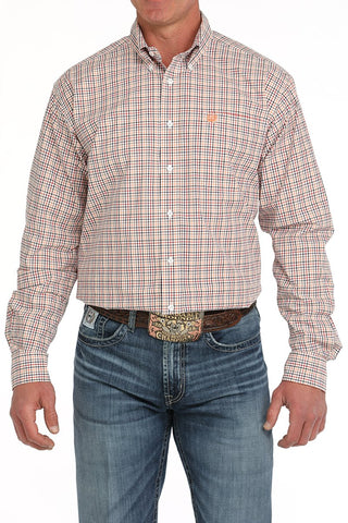 Cinch Men's Whte Plaid Shirt