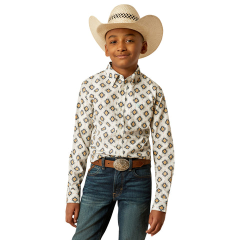 Ariat Boy's Cai Khaki Print Shirt