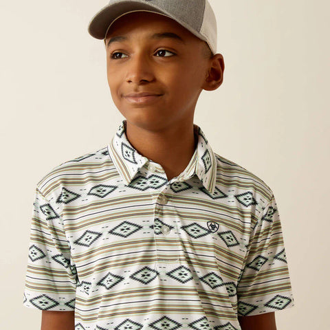 Ariat Boy's Aztec Print Polo