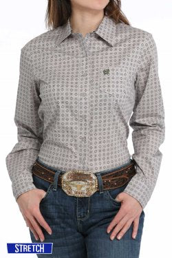 Cinch Women’s Medallion Print Button Down Western Shirt