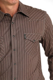 Cinch Men’s Modern Fit Brown Print Shirt