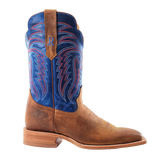 R. Watson Men’s Honey Cowhide Electric Blue Top Boot