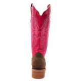 R. Watson Women’s Cider Brown Fuchsia Goat Rough Out Boot