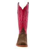 R. Watson Women’s Cider Brown Fuchsia Goat Rough Out Boot