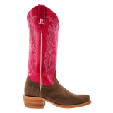 R. Watson Women’s Cider Brown Fuchsia Goat Rough Out Boot