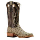 Ariat Men's Futurity Outlaw Platinum Full Quill Ostrich Cowboy Boot