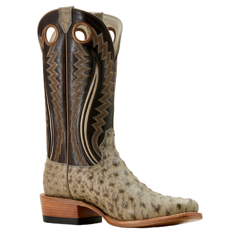 Ariat Men's Futurity Outlaw Platinum Full Quill Ostrich Cowboy Boot