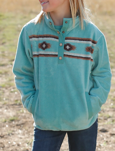 Cruel Girl's Turquoise Fleece Pullover