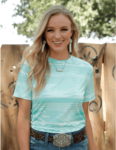 Cruel Women’s Turquoise Serape Tee