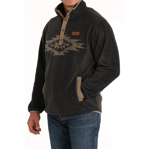 Cinch Men's Charcoal Polar Fleece Pullover