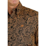 Cinch Men's  Gold & Black Paisley Shirt