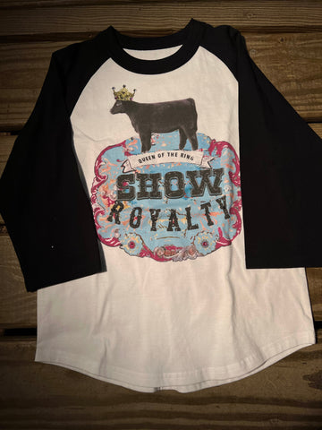 Steer Show Royalty 3/4 Sleeve Tee