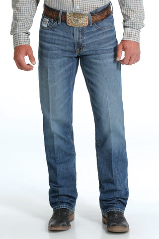 Men’s Relaxed Fit Straight Leg Jeans in Medium Stone