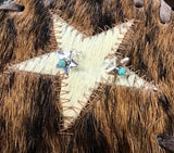 Turquoise & Silver Star Post Earrings