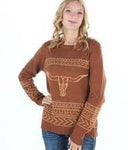 Cinnamon Women's Longhorn Sweater