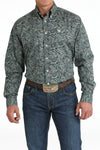 Cinch Men's Green Paisley Shirt