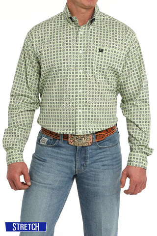 Cinch Men's Lime Medallion Print Shirt