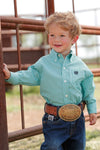 Cinch Infant Boy's Light Blue Geo Print Shirt