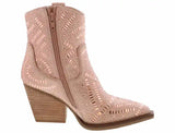 Very G Maze Sparkly Bootie-Rose Gold