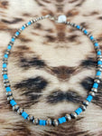 Turquoise and Navajo Pearl Necklace