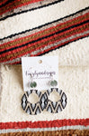 Black Mirrored Aztec Earrings