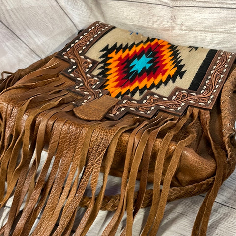 The Billy Clanton Saddle Blanket Purse (Red)