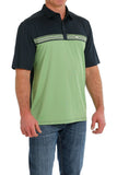 Cinch Men’s Arena Flex Navy & Green Polo