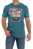 Cinch Vintage Roadkill Diner Teal Tee