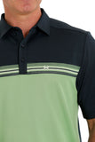 Cinch Men’s Arena Flex Navy & Green Polo