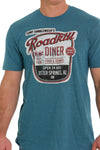 Cinch Vintage Roadkill Diner Teal Tee