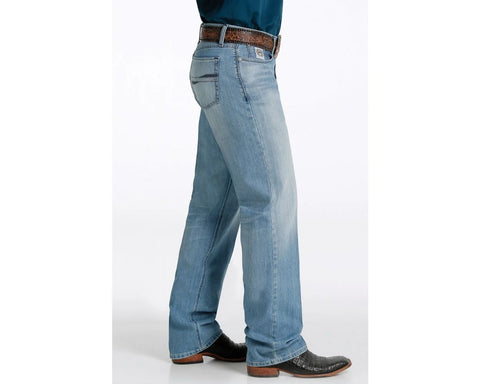 Cinch Men's Green Label Relaxed Fit Dark Stonewash Jeans